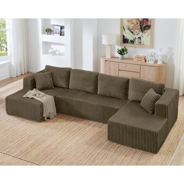 Modern Minimalist U Shape Modular Sectional Sofa